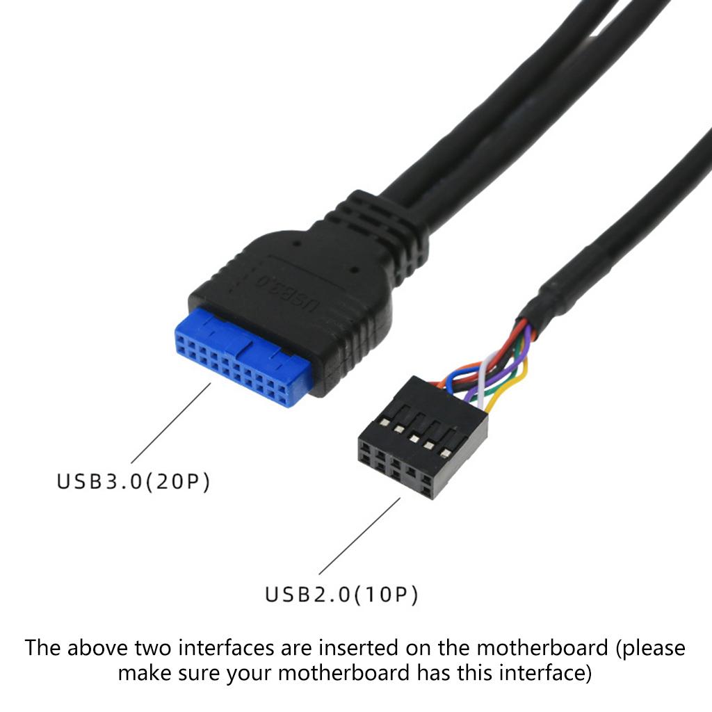 Передняя панель USB3.0+ USB3.0+Порт аудиоразъема высокой четкости Плата вводов/выводов + Внутренний проводной аудиовидеокабель для компьютера для