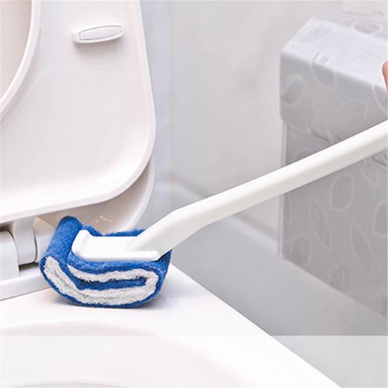Household Bathroom Long Handle Handheld Toilet Deep Cleaning Brush Scrubber Tool