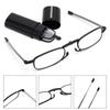 Eyeglasses with Tube Case Foldable Reading Glasses Computer Reading Eyeglasses Easy Carry