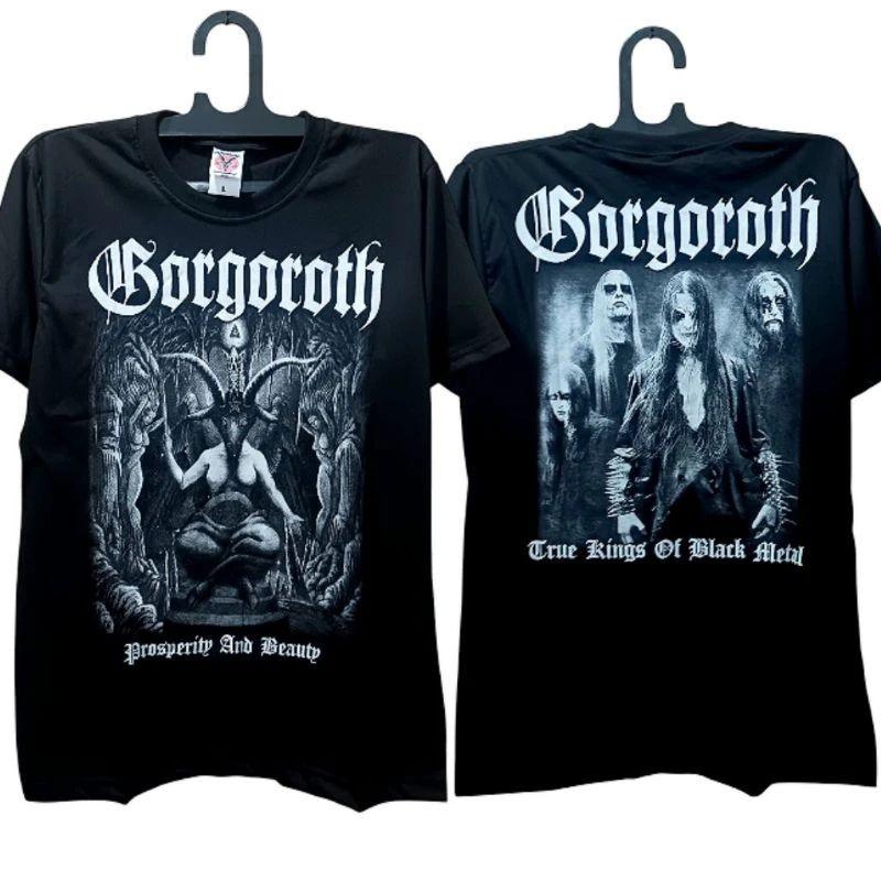 Готические Punk Rock Топы GORGORTH Black Metal Футболка Хлопок Короткий Рукав Принт Повседневная Свободная Уличная Одежда Винтажные Футболки Унисекс