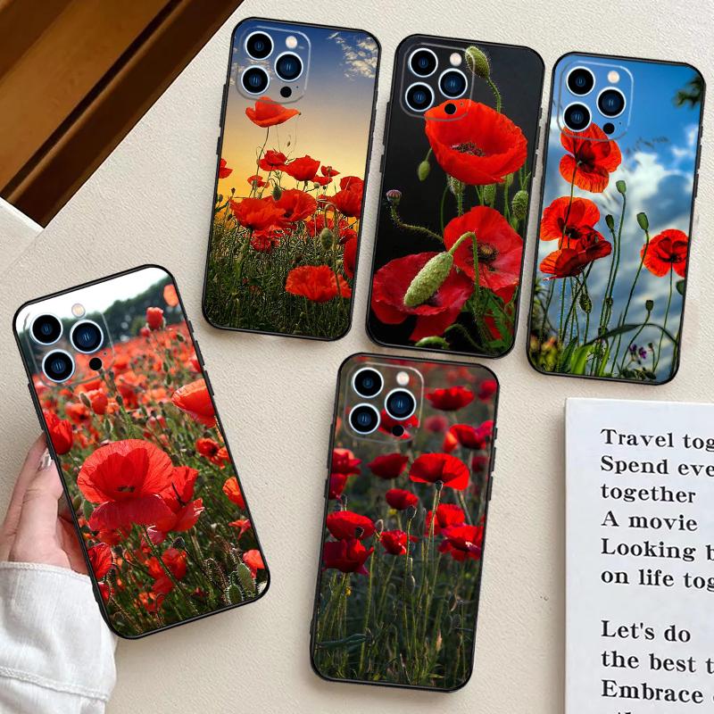 Чехол Цветок Мака Для Samsung Galaxy A16 A36 A56 A06 A13 A53 A33 A23 A55 A35 A17 A54 A34 A14 A52 A32 A15