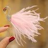 Handcrafted Sparkling Rhinestones Flamingo Pin With Feather Accessory Clothes Decoration For Party Or Casual Occasions