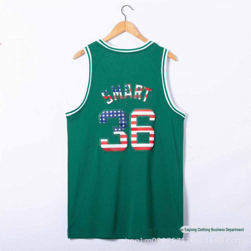 Селтикс Нет. 36 Маркус Смарт вышитая баскетбольная майка