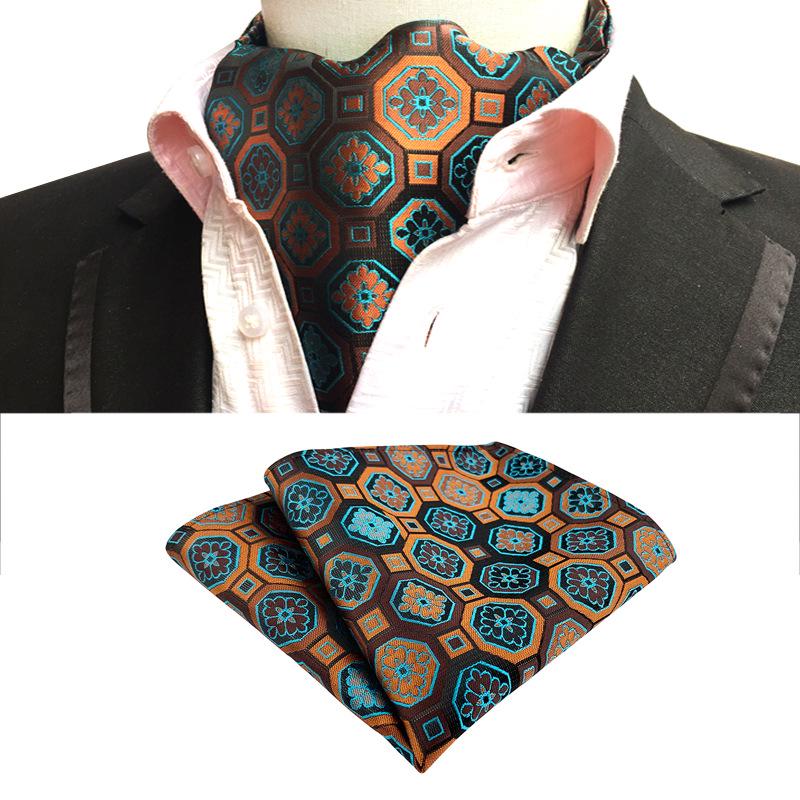 Men's Polyester Retro Tie, Scarf, and Pocket Square Set