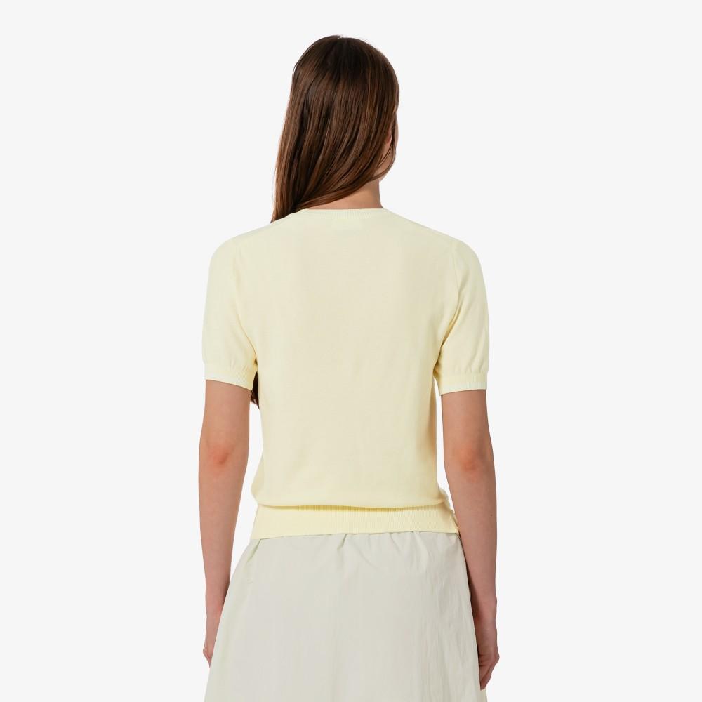 Lacoste Женский базовый свитер с коротким рукавом и круглым вырезом AF335E-56GS7G