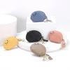 Genuine Leather Cute Coin Wallets Card Holder Bag Case Portable Cowhide Small Money Purse For Student Women Earphone Pouch