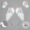 Realistic Cats Ear Hairband With Plush Hairband Gradients Color Design For Women Girls Cosplays Event Themed Parties