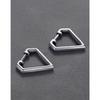 Smooth Diamond-shaped Metal Earrings, Retro Niche Design, Trendy Fashion, Men's and Women's Ear Buckles.