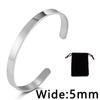 Stainless Steel Pearsonalized Bracelet Name Character Letter  Engraved Custom Cuff Bangle Women Men Fashion Jewelry Dropshipping