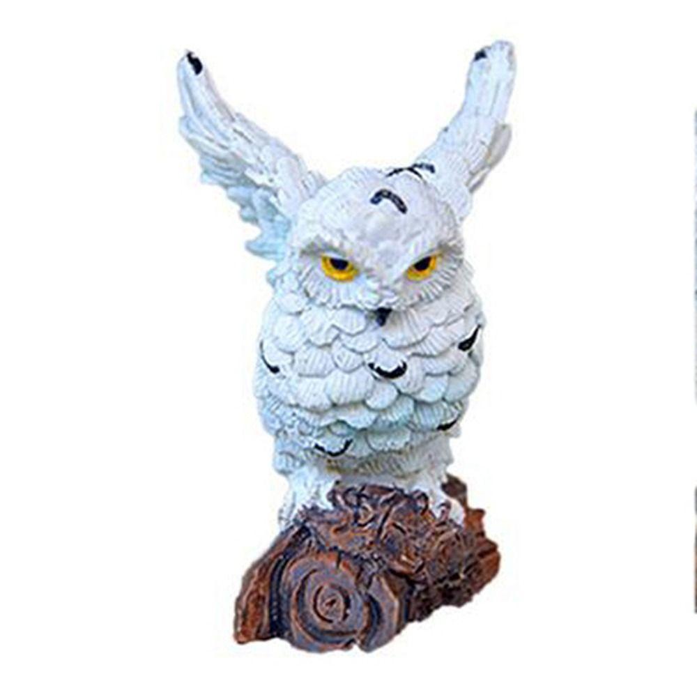 Owl Figurine Resin Realistic Adorable Owl Fairy Garden Decoration Ornament Miniature Animals Landscape Home Decor Accessory