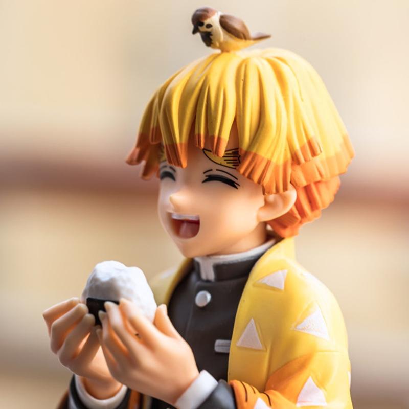 Фигурка премиум-класса Аниме Танджиро Агацума Зеницу Ешь рисовые шарики ПВХ Фигурка
