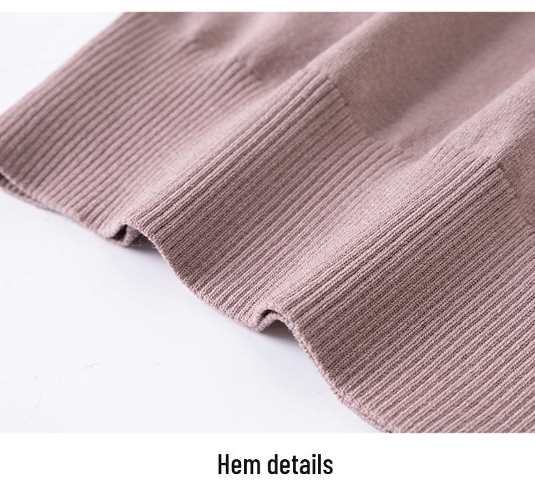 Elegant Gauze Sleeve Knit Top for Mature Women - Lightweight Spring/Autumn Layer