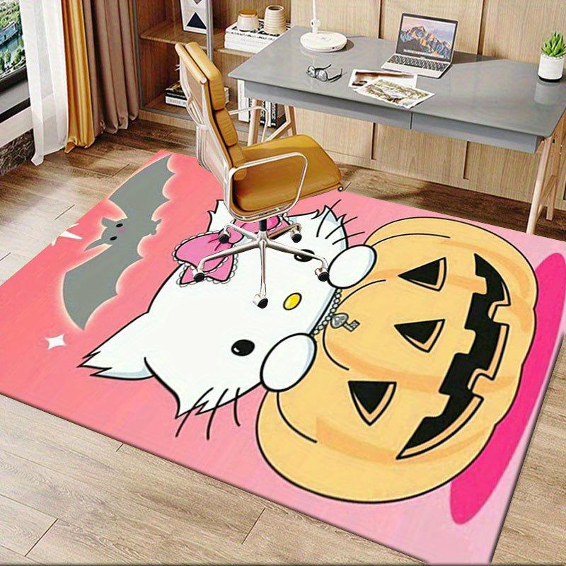 1 шт. Sanrio Hello Kitty Ковер для офиса с принтом русалки Прямоугольный коврик под стол, Идеальный декор для гостиной, спальни, кухни, Нескользящий пол