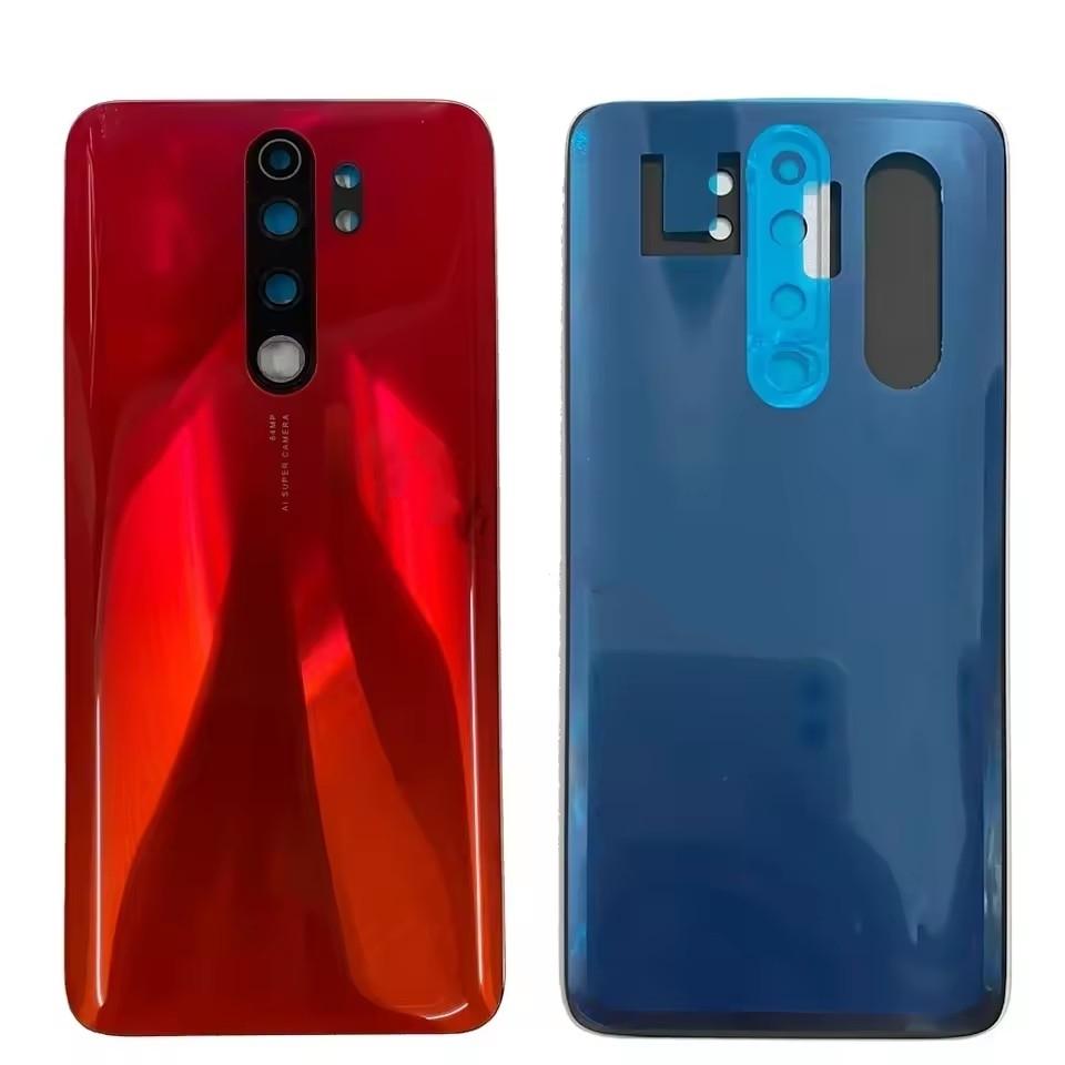 Крышка аккумулятора для Xiaomi Redmi Note 8 Pro Задняя стеклянная панель Корпус задней крышки со сменным объективом камеры + Наклейка