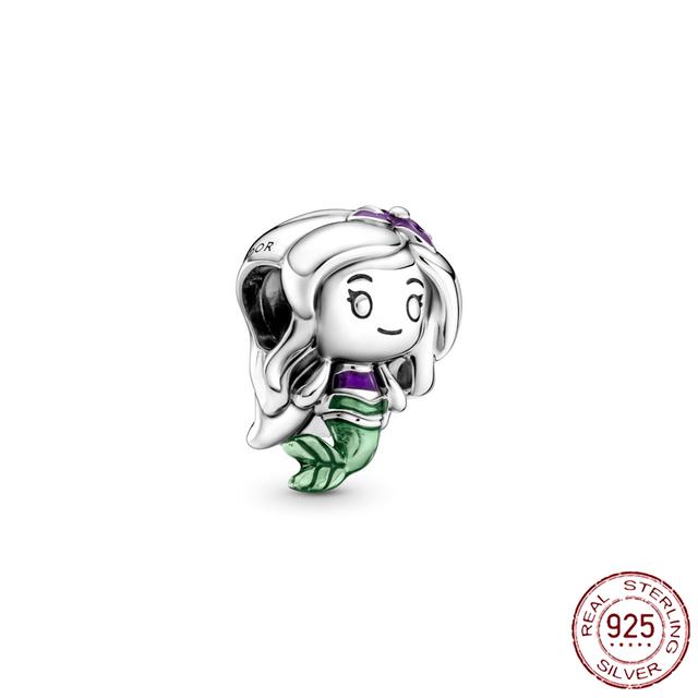 925 Sterling Silver Green Series Flower Tree Apple Pendant Diy Fine Beads Fit Original Fashion Charms Bracelet Women Jewelry