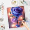 RUOPOTY Diy Painting By Numbers With Frame Blue Rose Acrylic Paint On Canvas Picture By Numbers For Adults Starter Kits 40x50cm