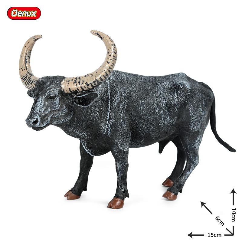 Oenux Зоопарк Мир Сельскохозяйственное Животное Лошадь Корова Свинья Овца Коза Осел Модель Фигурки Льва Тигра ПВХ Обучающая Милая Детская Игрушка Подарок