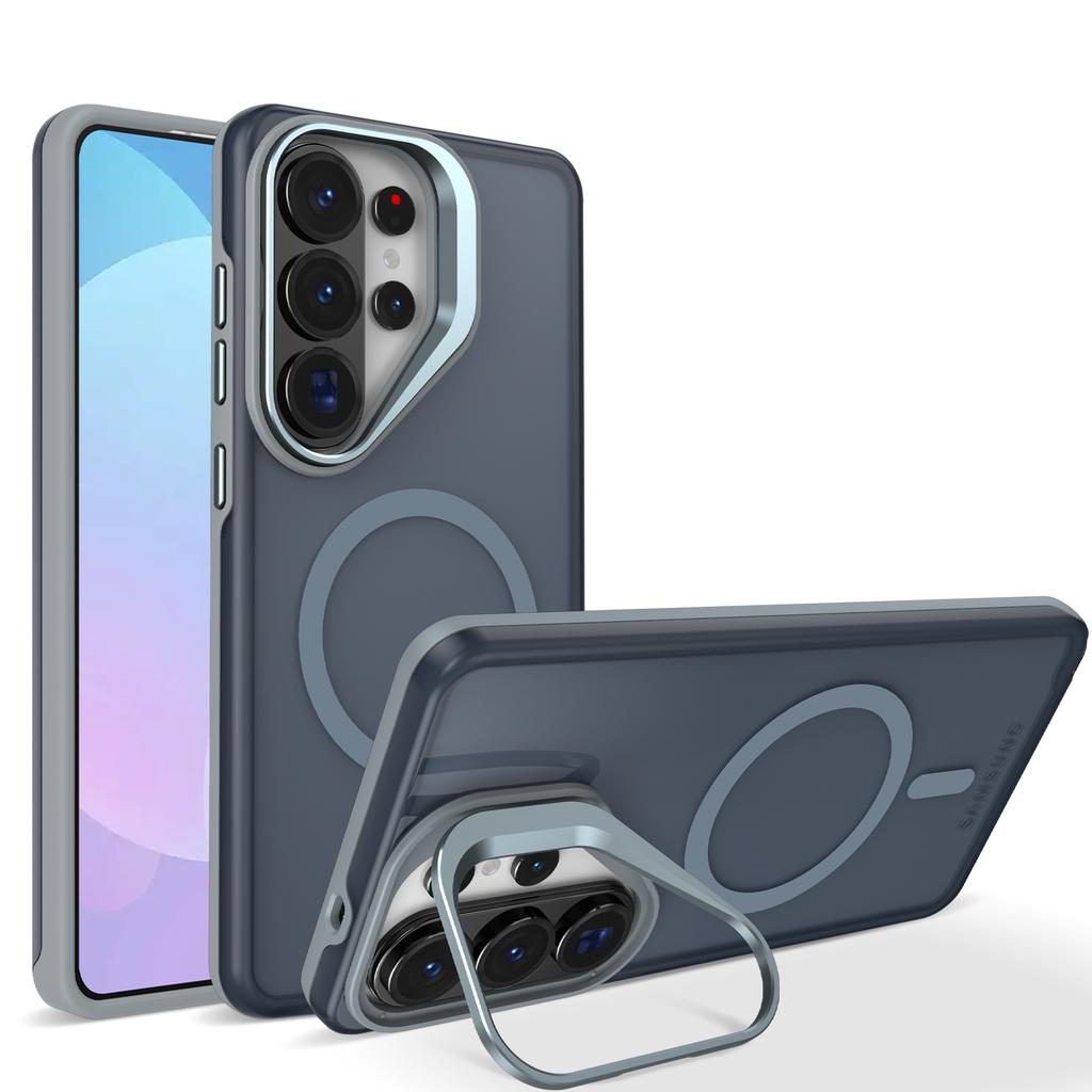 New Matte Clear With Holder Magnetic Case For Samsung Galaxy S26 S25 S24 Ultra Plus Edge S25FE A56 A36 A26 A16 A06 A17 A07 Cover