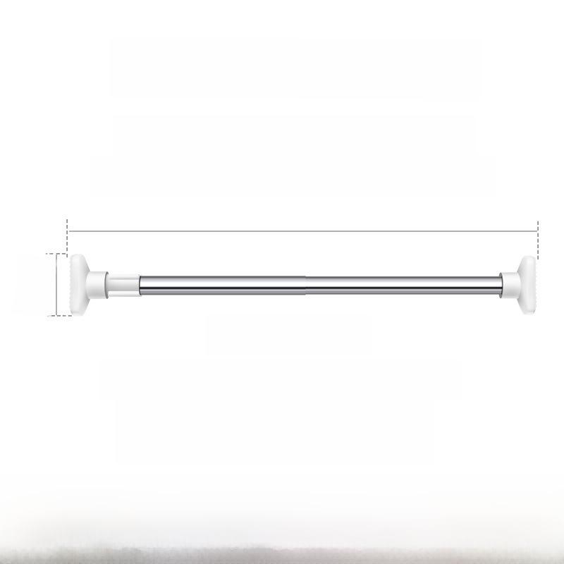 Телескопическая штанга из нержавеющей стали для сушки одежды и штора, без сверления, для ванной комнаты и гардероба