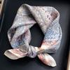 Pure Silk Scarf Women Neck Square Headband Scarves Bandana  Fashion Hijab Poncho Scarves Pashmina  Female Foulard 53Cm