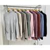 Autumn Winter Mid-Length Pullover Long Sleeves Thick Warm Knitwear Hoodie Casual Solid Color Half High Collar Loose Pocket Sweatshirt