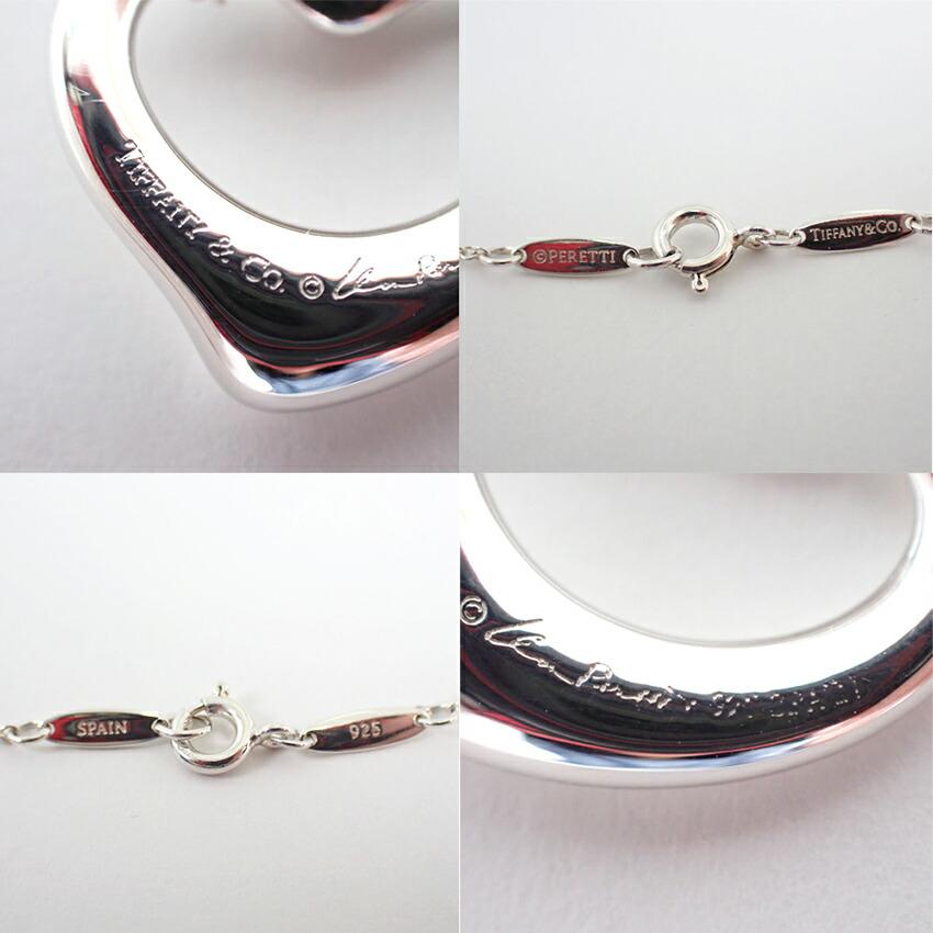 [Б/у] TIFFANY 925 розовый сапфир открытый кулон сердце/ожерелье [g342-37]