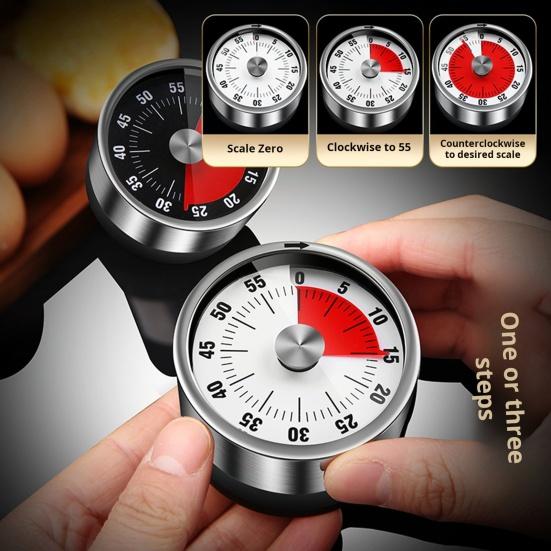 Stainless Steel Kitchen Timer Ultra-Precise Timing Ergonomic Button Design Magnetic Timer LED