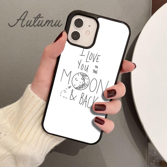 Чехол для телефона «Я люблю тебя до Луны и обратно» для iPhone 11 12 13 14 Pro Max mini XR XS SE 2020 7 8 Plus Galaxy S21 S22