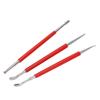 3Pcs Double End Tracing Dotting Stylus Small Portable Red Pottery Sculpting Tools for Carving Modeling