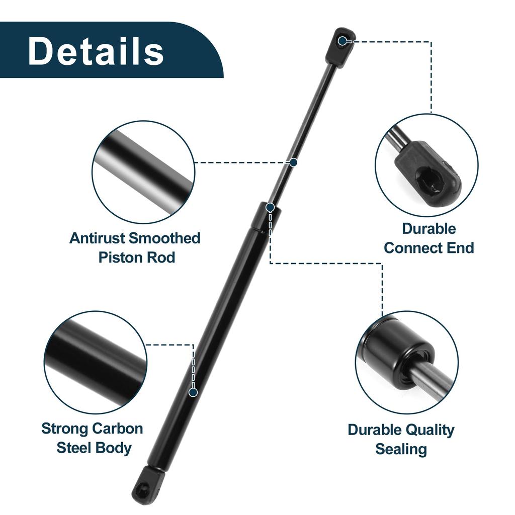 TUCKBOLD Front Hood Gas Spring Lift Support Struts for Toyota Camry Sedan 2 Pieces (5345069045) CE/LE/XLE (1997-2001), Black,