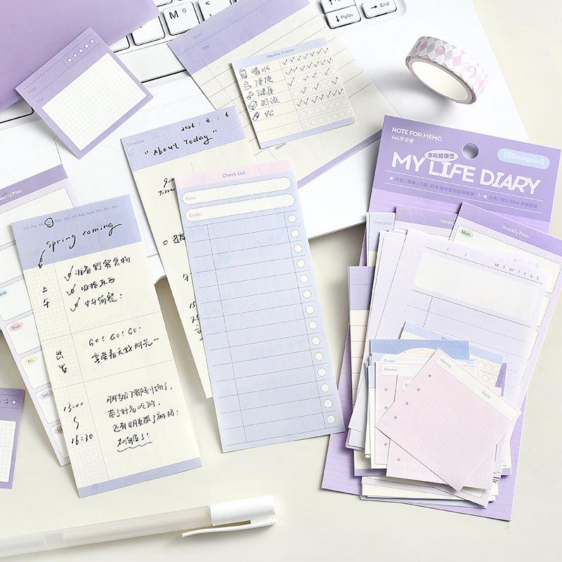 45pcs/lot Memo Pads Material Paper My Life Diary Junk Journal Scrapbooking Retro Background Decoration