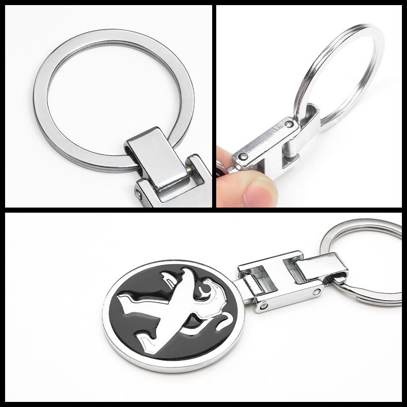 2026 Hot Car Sticker Peugeot Car Badge Keychain Zinc Alloy Keyring Pendant Accessories For Peugeot 107 408 4008 308 3008 5008 50