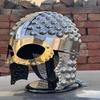 Handmade Steel And Brass Spartan Gladiator Barbuda Helmet With Chain Mail Spartan Helmet Home And Office Decor Gift Item For Him