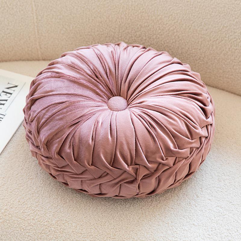 Скандинавская минималистичная круглая кремовая плюшевая вышитая декоративная подушка для дивана