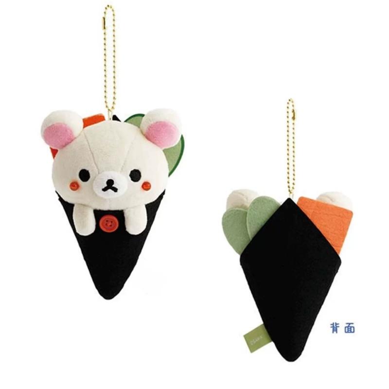 Японский SAN-X SumikkoGurashi Rilakkuma Суши Эбифурай Плюшевый Брелок каваи Корилаккума Белый Медведь кукла мягкая Подвеска на Рюкзак