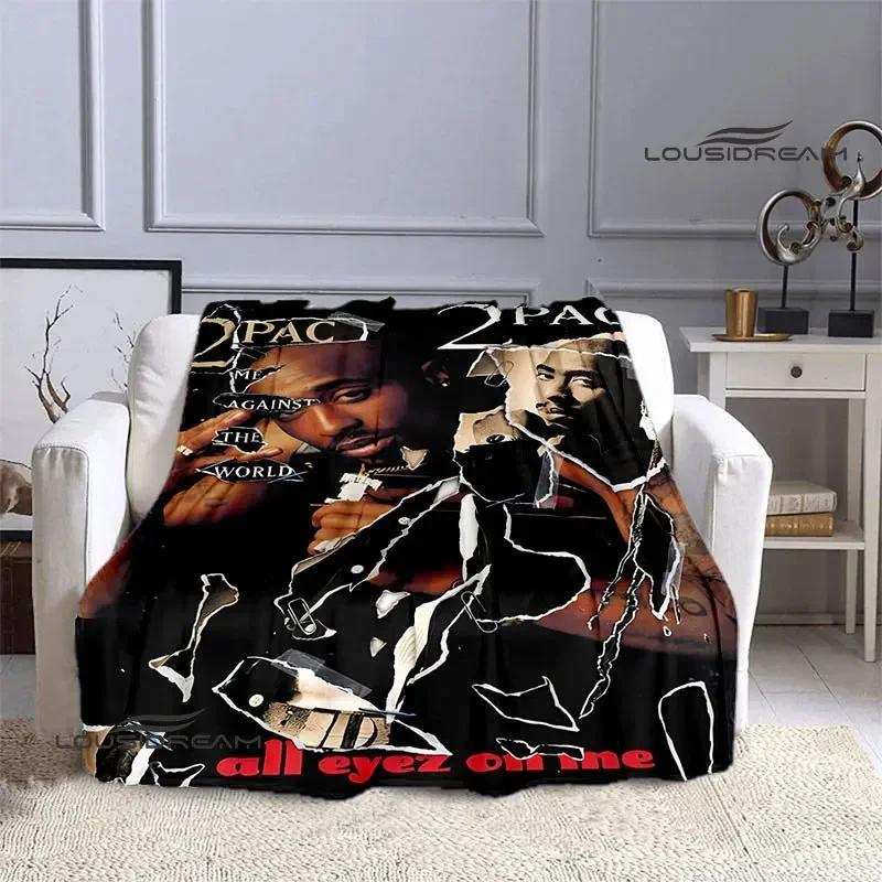 2Pac Хип-Хоп Певец Ретро Печать Одеяла Модные Постельные Одеяла Теплое Красивое Одеяло Подарок на День Рождения