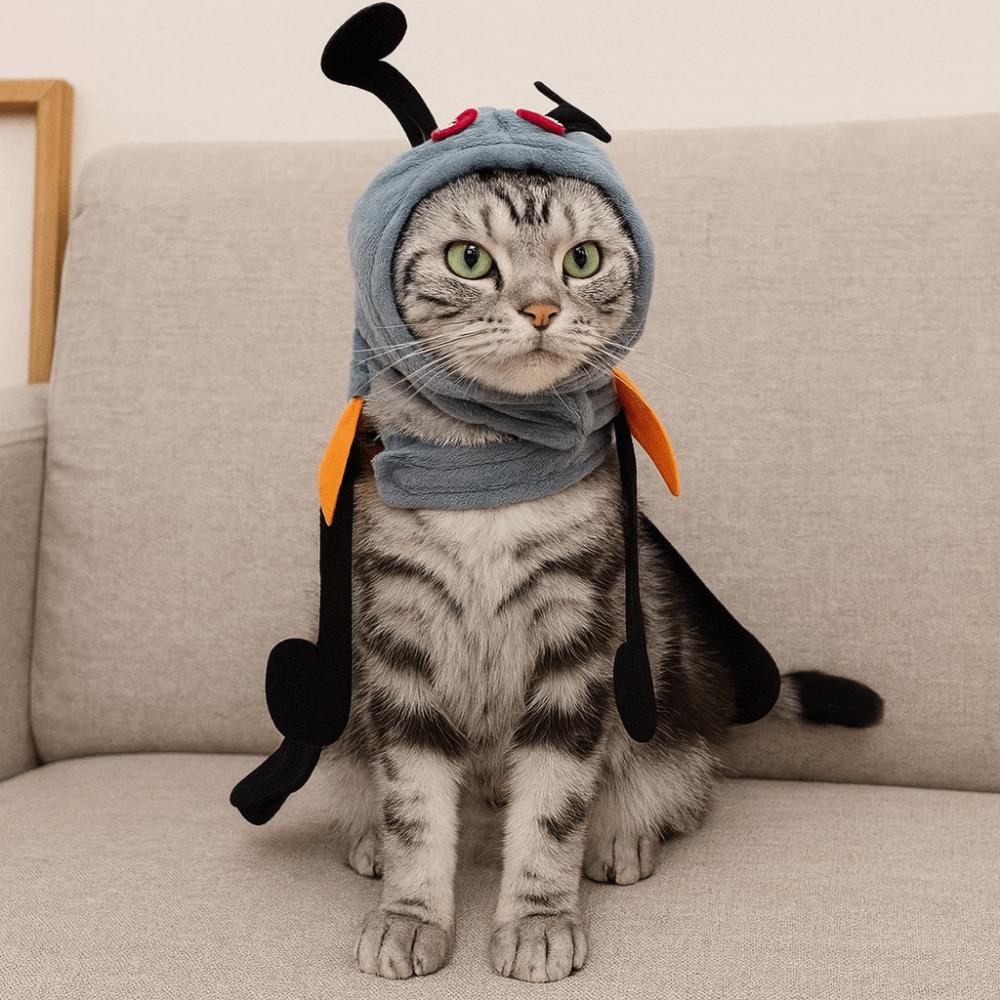 Warm Plush Ant Costume Ant Shaped Cat Cosplay Clothes Funny Pet Ant Headgear  Cosplay Events