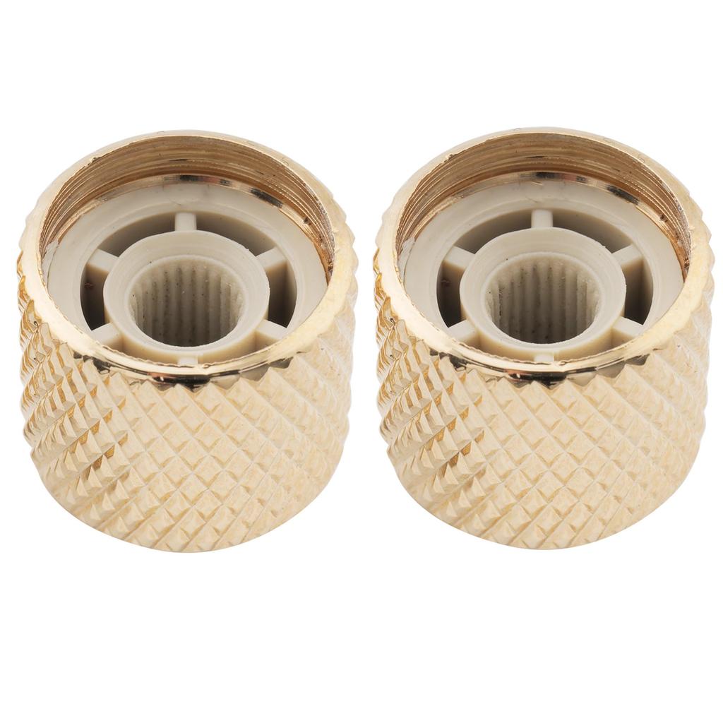Musiclily Pro Steel Dome Knobs, 18mm Inch Standard, for USA Electric Guitars/Basses, Gold (Set of 2)