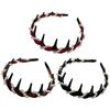 3Pcs Vintage Hairband Decorative Hair Band Fashion Non-slip Hairband Fashion Hair Accessories Gifts for Women Girls