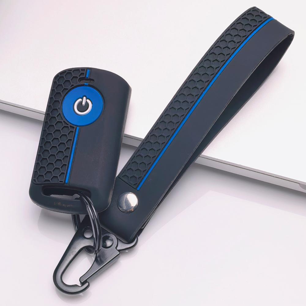 Key Fob Cover for YAMAHA Nmax XMax 125 300 Tricity Aerox with Keychain Anti-Scratch Surface Shockproof Structure Soft Grip Texture