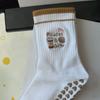 Breathable Pilates Socks Harajuku Street Cherry Embroidery Socks New Yoga Socks