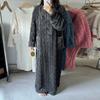 Women's Flannel Nightgown Fuzzy Fleece Sleepdress Loose Crew Neck Long Nightdress with Pockets Cozy Plush Warm Winter Pullover Loungewear