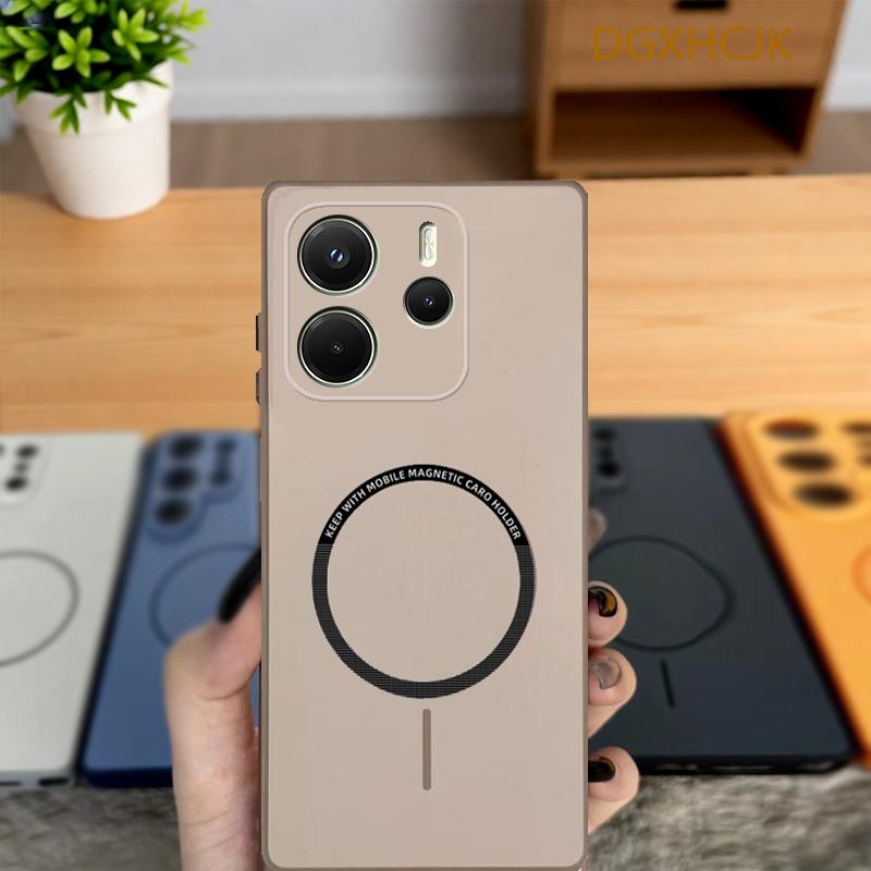 Для чехла Redmi Note 14 Чехол для телефона Redmi Note 14 4G Чехол-обложка для Redmi Note 14 5G Ударопрочный Цветной Магнитный Жесткий Силиконовая задняя крышка