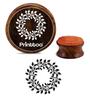 Printtoo Scrap-booking Round Block Flower Wreath Wooden Rubber Stamp Craft Textile-2