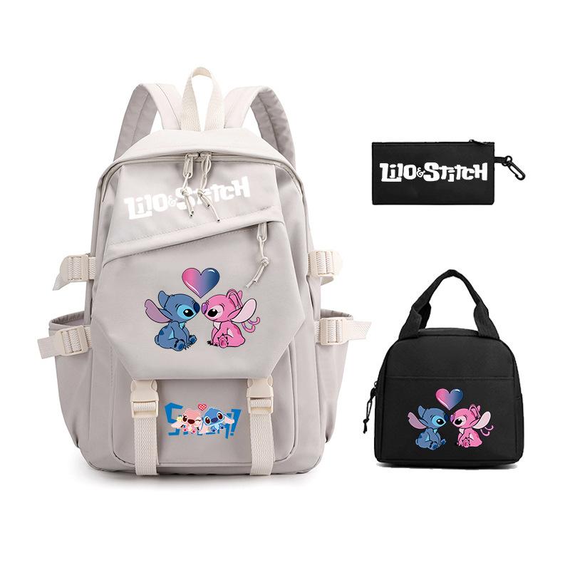 Peripheral Schoolbag Three-Piece Set, Primary And Secondary School Students Backpack, Children'S Lunch Bag, Pencil Bag