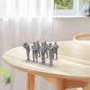 7Pcs Miniature Figures Diorama 1/72 Scale Landscape Decor Unpainted Desktop Ornament Mini