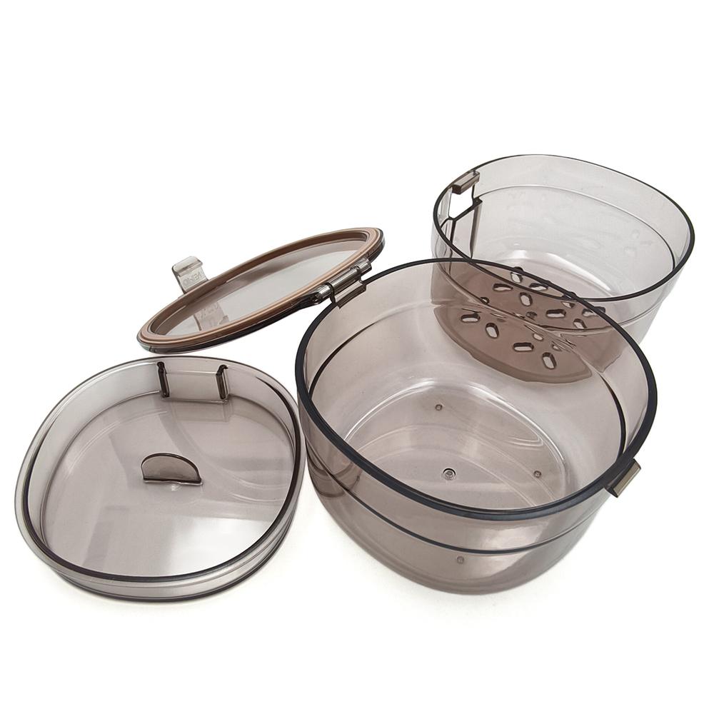 New Double Layer Braces Box Draining Transparent Denture Cleaning Box Sealed Mini Orthodontic Retainer Case