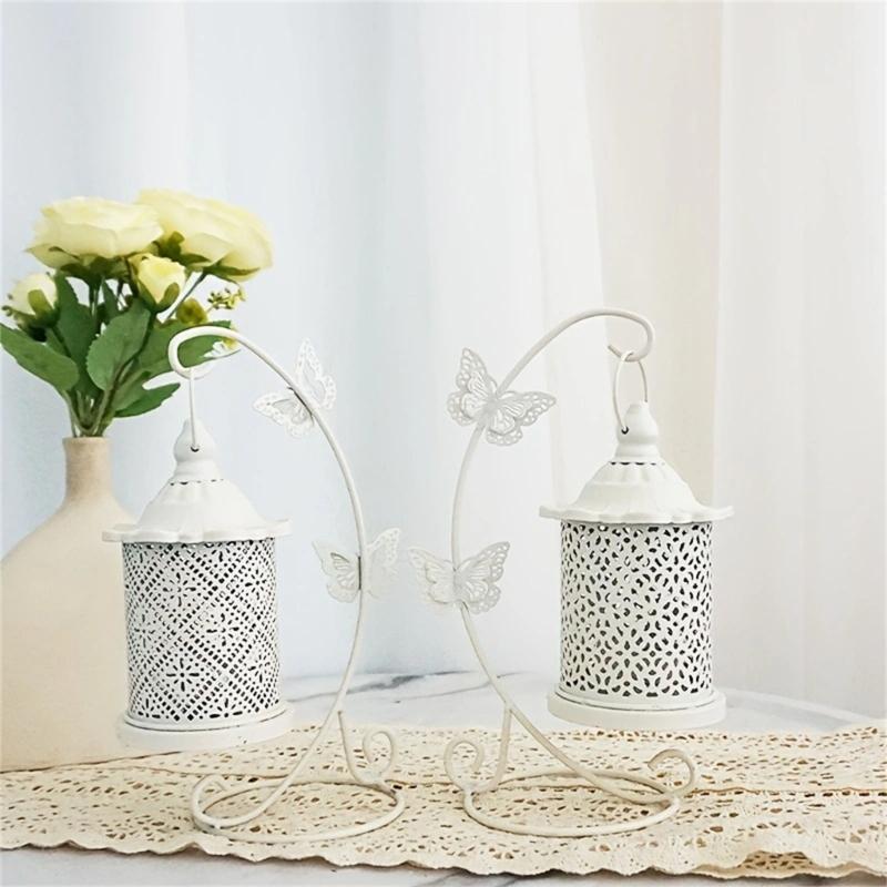 Vintages Hanging Freestandings Irons Lanterns Hollows Carving Romantics Dinner Wedding Decoration