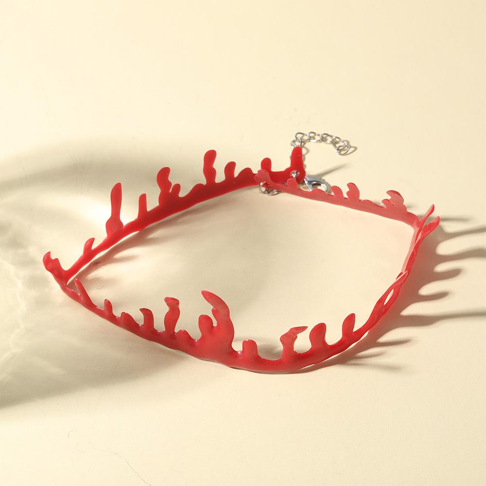 Горячее ожерелье на Хэллоуин с преувеличенной индивидуальностью, регулируемое ожерелье из смолы с подвеской в виде крови.