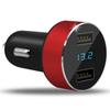 Автомобильное зарядное устройство 120 Вт с двумя USB-портами и светодиодным дисплеем без зарядного кабеля DC12 В-24 В, цифровой дисплей, одно-двухпозиционное автомобильное зарядное устройство 3100A 33*59 мм